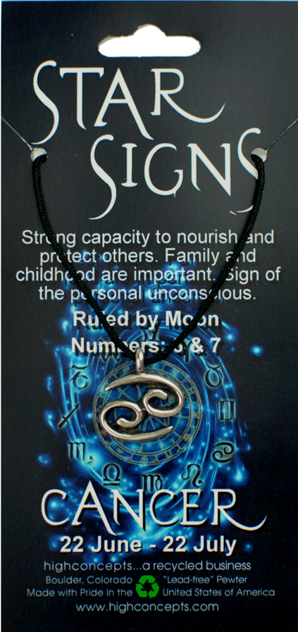 Zodiac sign card CANCER CANCER astro card Risography